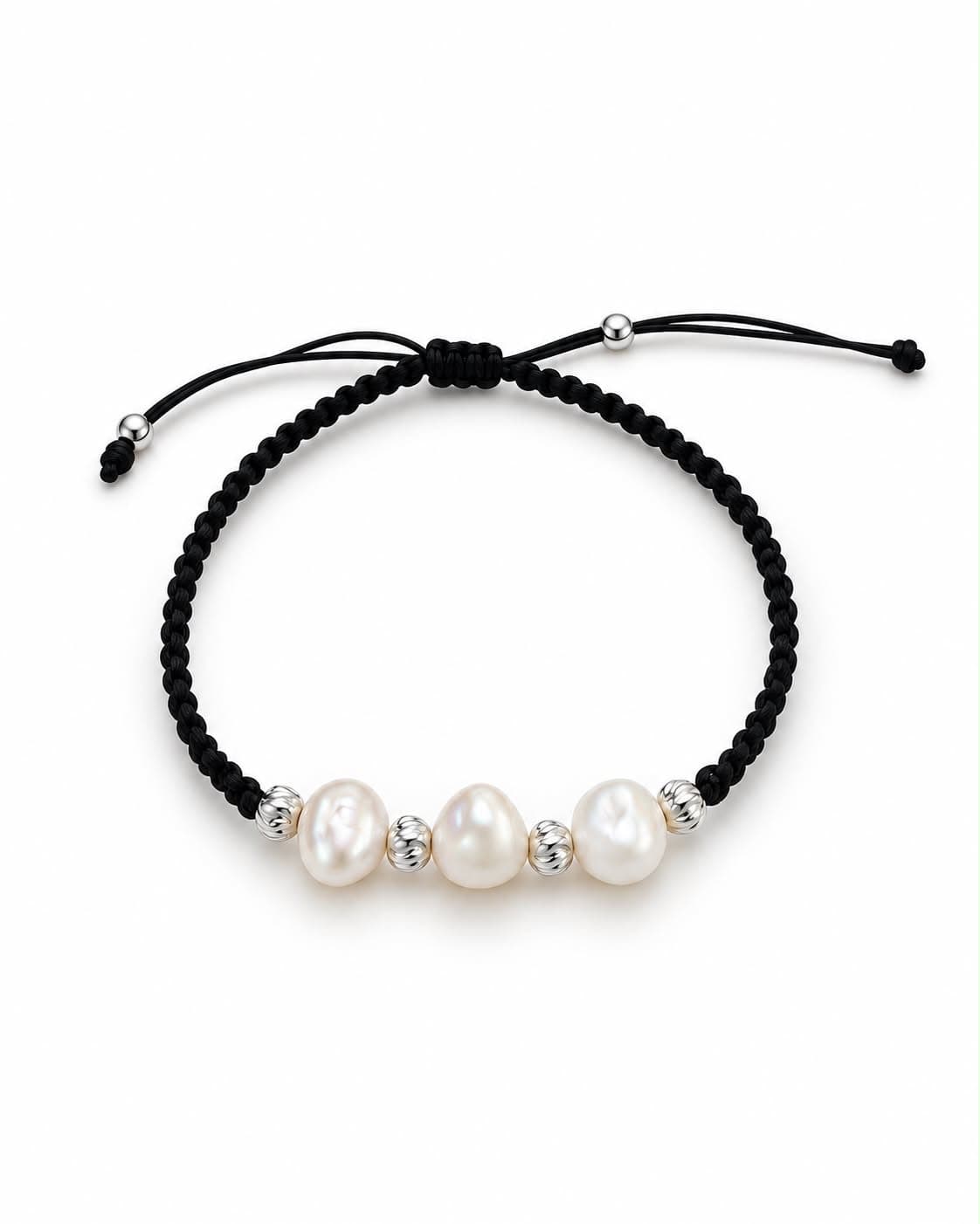 Cordón Perla Barroca: 1 brazalete de plata 925