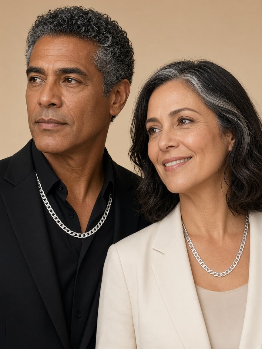 Collares de eslabón Figaro en plata 925