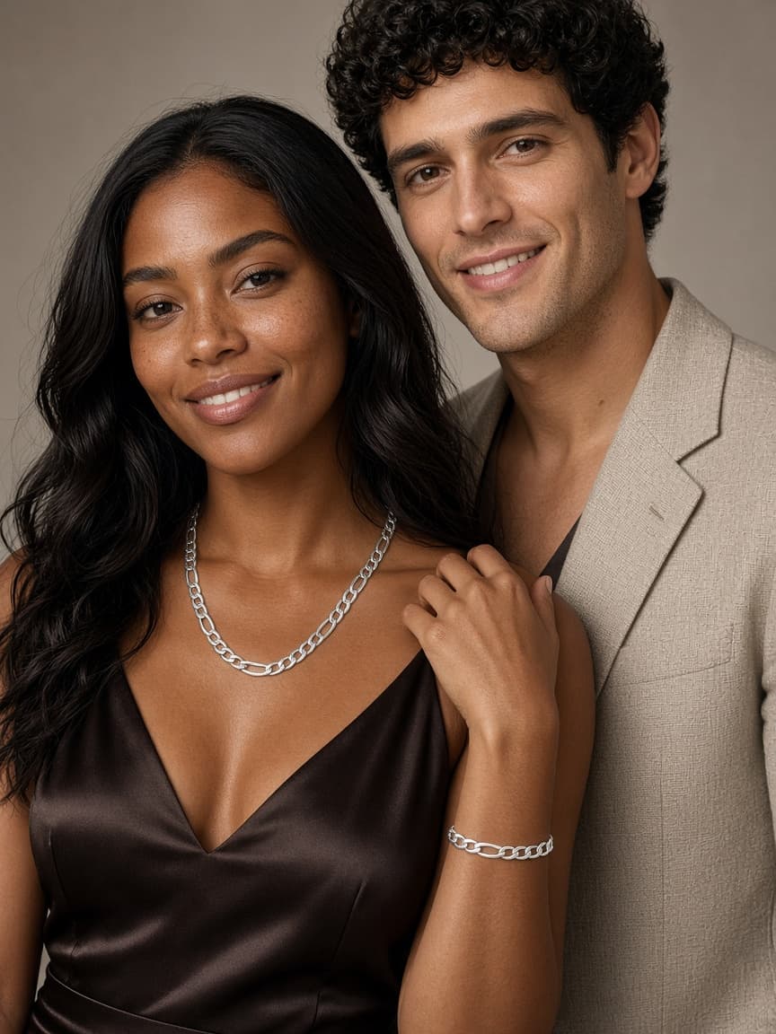 Éternité Firma: 1 collar · 1 brazalete de plata 925